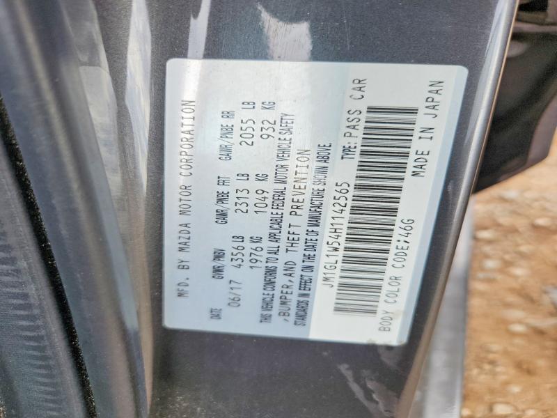 Aukcja sprzedaży 2017 Mazda 6, vin: JM1GL1W54H1142565, numer aukcji: 61595816