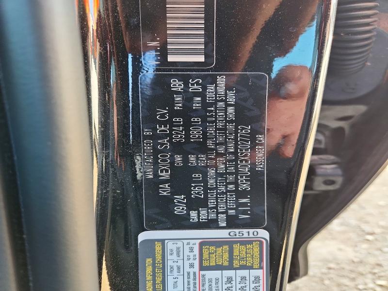 61010846 :رقم المزاد ، 3KPFU4DEXSE027762 vin ، 2025 Kia K4 مزاد بيع