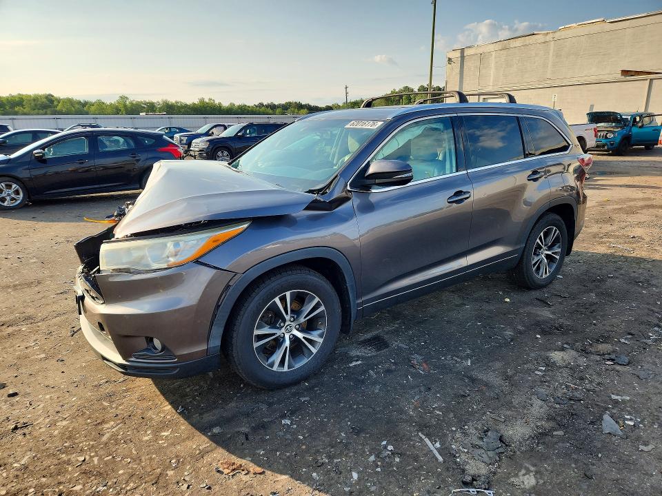 2016 Toyota Highlander მანქანა იყიდება აუქციონზე, vin: 5TDJKRFH4GS242829, აუქციონის ნომერი: 62016176