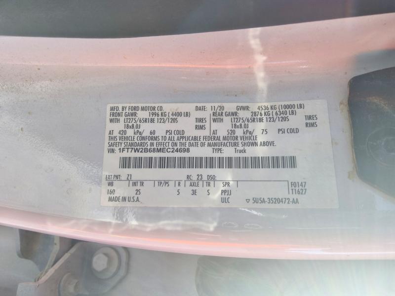 Продажа на аукционе авто 2021 Ford F250, vin: 1FT7W2B68MEC24698, номер лота: 59872416