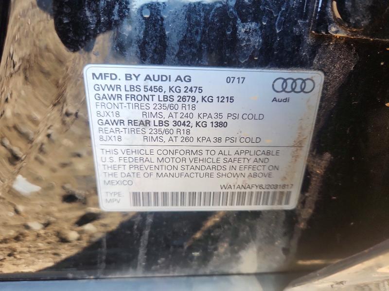 Продажа на аукционе авто 2018 Audi Q5, vin: WA1ANAFY6J2031617, номер лота: 63030856
