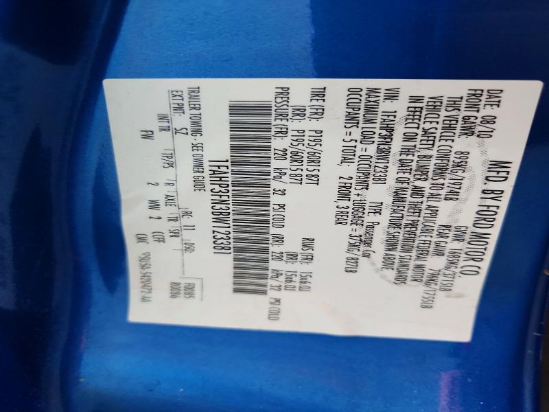 Продаж на аукціоні авто 2011 Ford Focus, vin: 1FAHP3FN3BW123381, номер лоту: 63206796