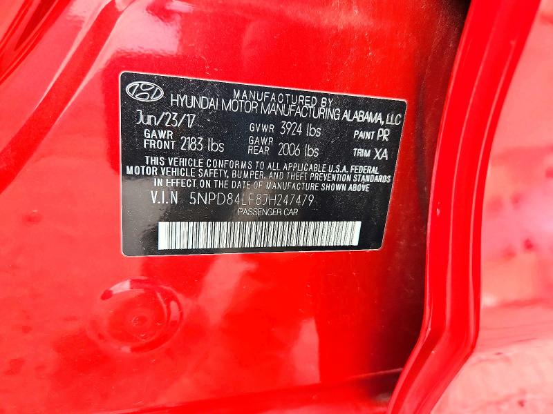 Продажа на аукционе авто 2018 Hyundai Elantra, vin: 5NPD84LF8JH247479, номер лота: 61666046