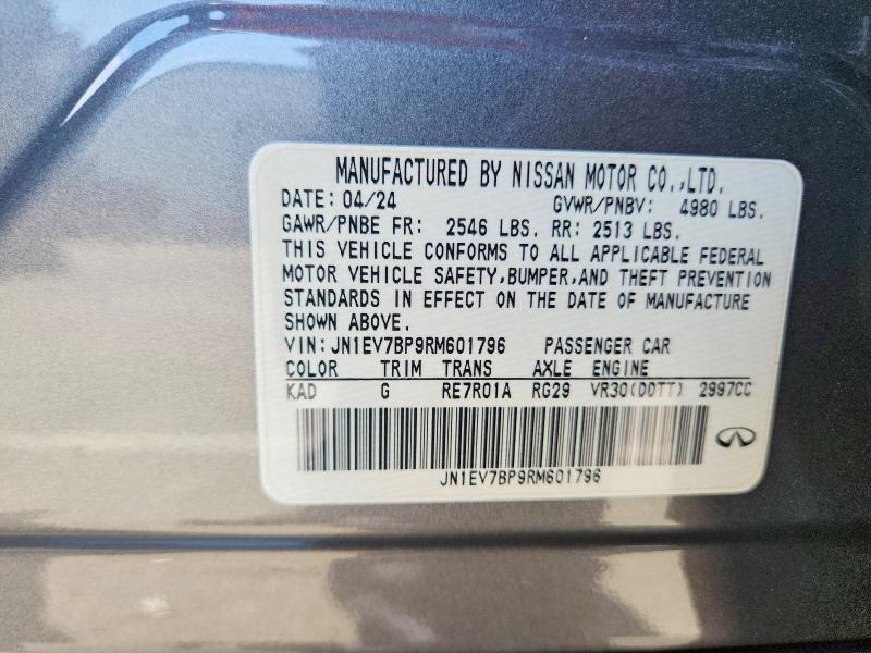 Aukcja sprzedaży 2024 Infiniti Q50, vin: JN1EV7BP9RM601796, numer aukcji: 61789296