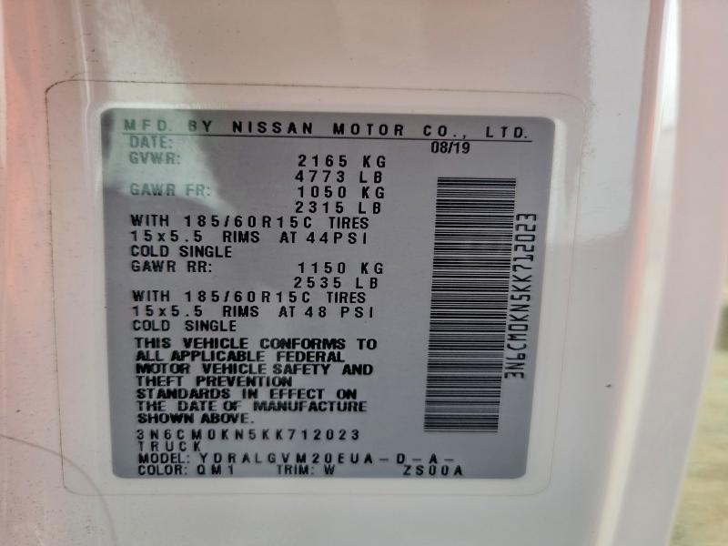 Продажа на аукционе авто 2019 Nissan Nv200, vin: 3N6CM0KN5KK712023, номер лота: 60873886