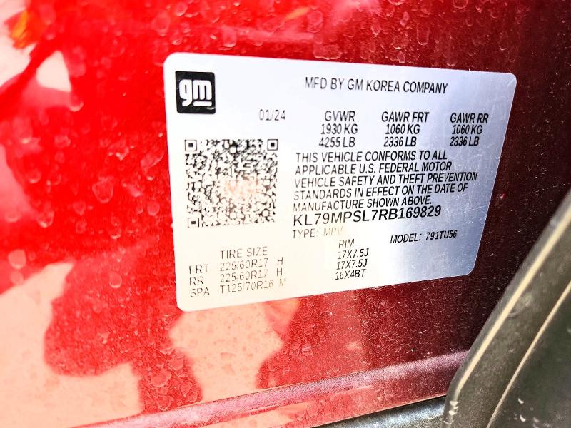 Aukcja sprzedaży 2024 Chevrolet Trailblazer, vin: KL79MPSL7RB169829, numer aukcji: 59242256