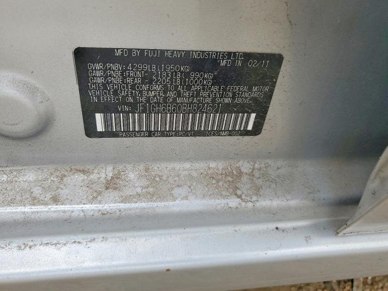 2011 Subaru Impreza მანქანა იყიდება აუქციონზე, vin: JF1GH6B60BH824621, აუქციონის ნომერი: 63427576
