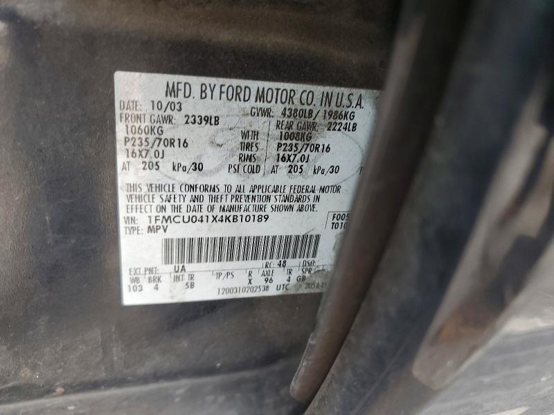 Продаж на аукціоні авто 2004 Ford Escape, vin: 1FMCU041X4KB10189, номер лоту: 85974585