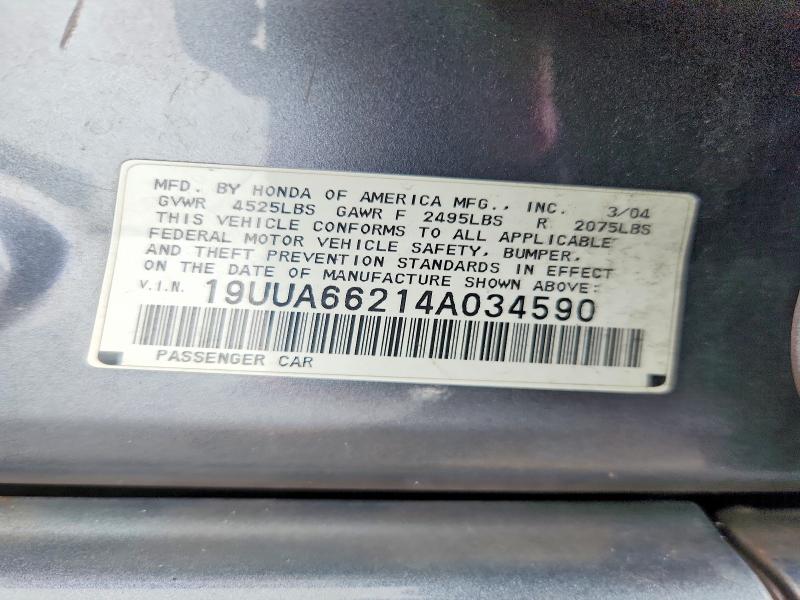 Продажа на аукционе авто 2004 Acura Tl, vin: 19UUA66214A034590, номер лота: 60920476