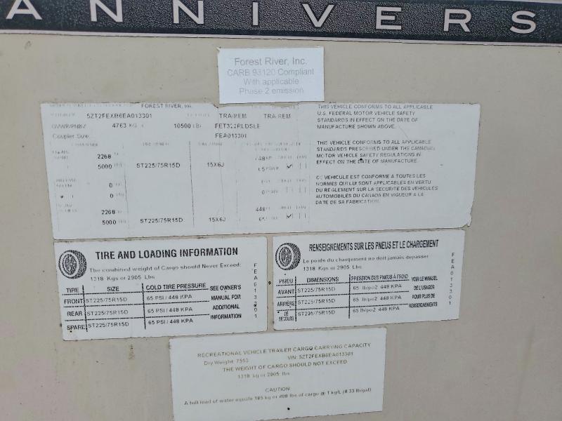 2014 Foresriver Coachman მანქანა იყიდება აუქციონზე, vin: 5ZT2FEXB6EA013301, აუქციონის ნომერი: 62753806