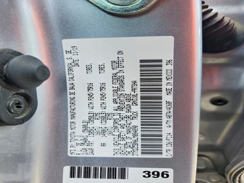 62804306 :رقم المزاد ، 3TMDZ5BN6LM084890 vin ، 2020 Toyota Tacoma مزاد بيع