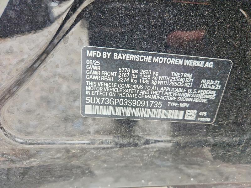 62060736 :رقم المزاد ، 5UX73GP03S9091735 vin ، 2025 Bmw X3 مزاد بيع