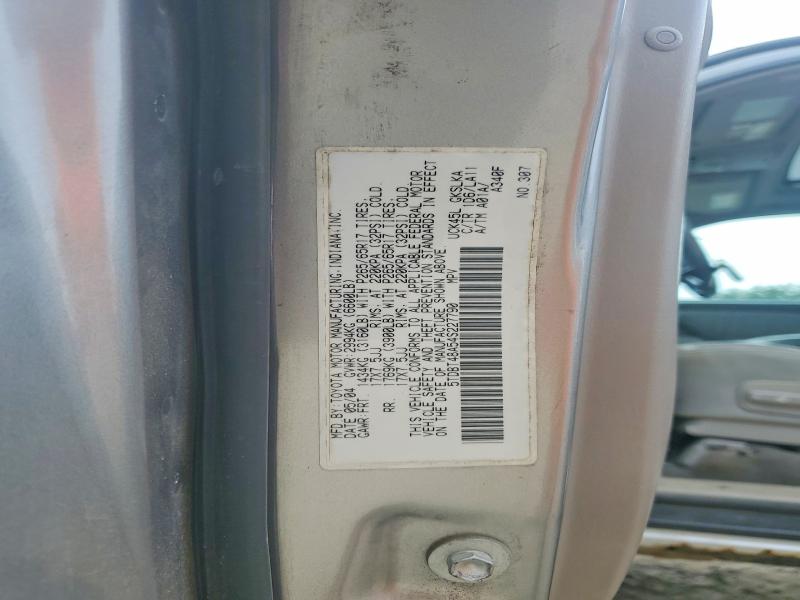 59129406 :رقم المزاد ، 5TDBT48A54S227790 vin ، 2004 Toyota Sequoia مزاد بيع