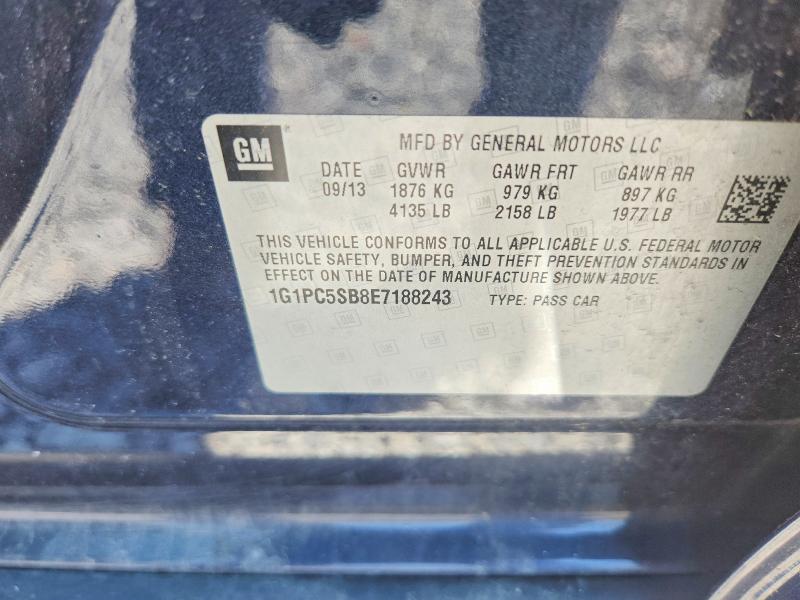 Aukcja sprzedaży 2014 Chevrolet Cruze, vin: 1G1PC5SB8E7188243, numer aukcji: 63001866