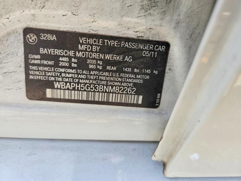 Продаж на аукціоні авто 2011 Bmw 328, vin: WBAPH5G53BNM82262, номер лоту: 60895226