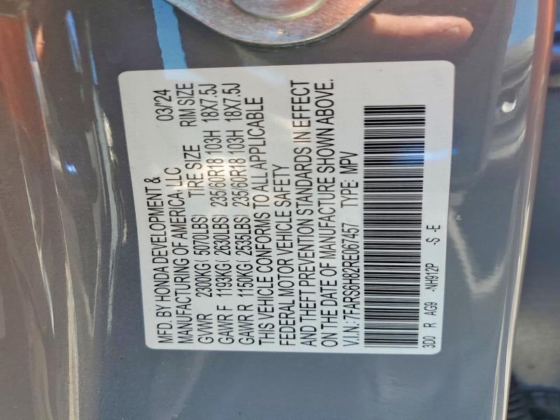 Aukcja sprzedaży 2024 Honda Cr-v, vin: 7FARS6H82RE067457, numer aukcji: 61549416
