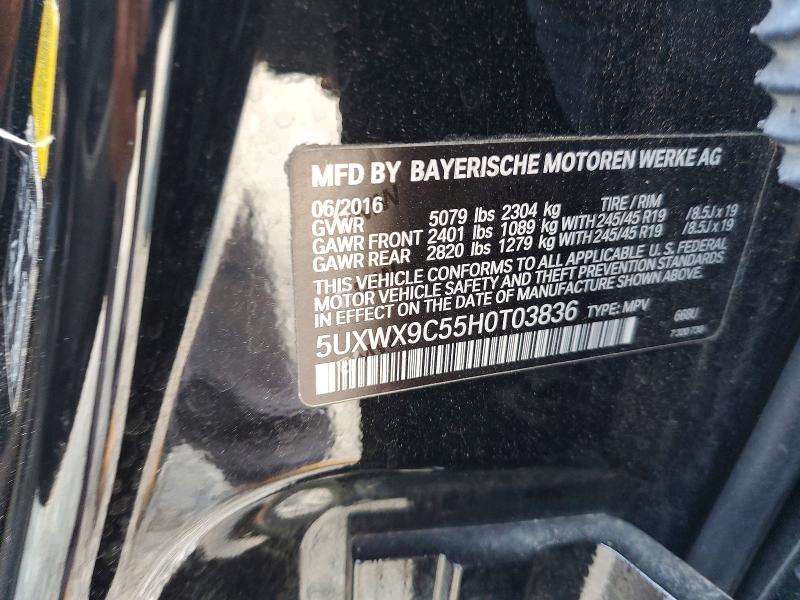 Aukcja sprzedaży 2017 Bmw X3, vin: 5UXWX9C55H0T03836, numer aukcji: 60021266