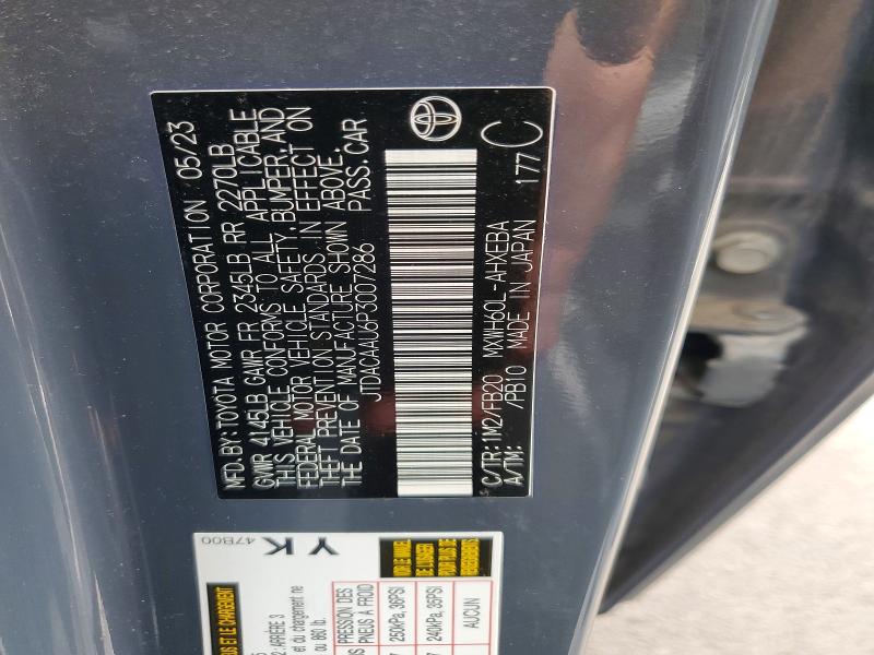 63541446 :رقم المزاد ، JTDACAAU6P3007286 vin ، 2023 Toyota Prius مزاد بيع