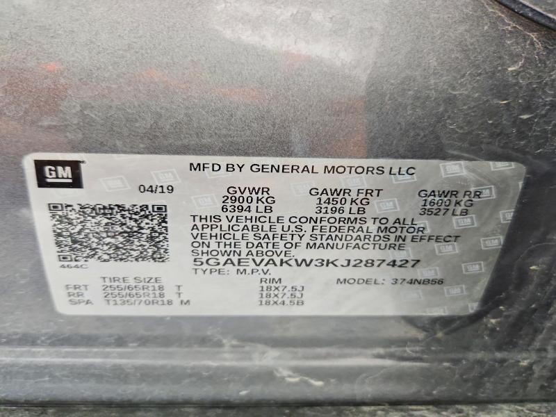 Aukcja sprzedaży 2019 Buick Enclave, vin: 5GAEVAKW3KJ287427, numer aukcji: 60587816