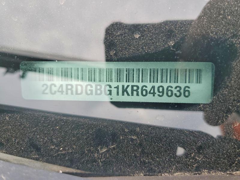 Продаж на аукціоні авто 2019 Dodge Grand Caravan, vin: 2C4RDGBG1KR649636, номер лоту: 62457066