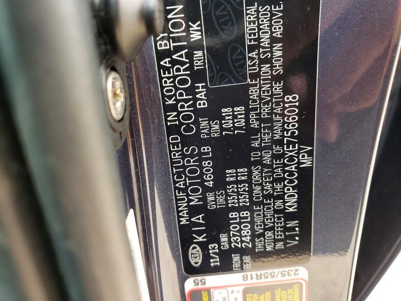 60752776 :رقم المزاد ، KNDPCCACXE7566018 vin ، 2014 Kia Sportage مزاد بيع