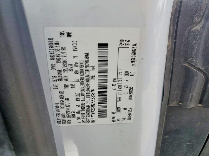 Продаж на аукціоні авто 2019 Ford Transit, vin: 1FTYR2CM2KKB53876, номер лоту: 60398556