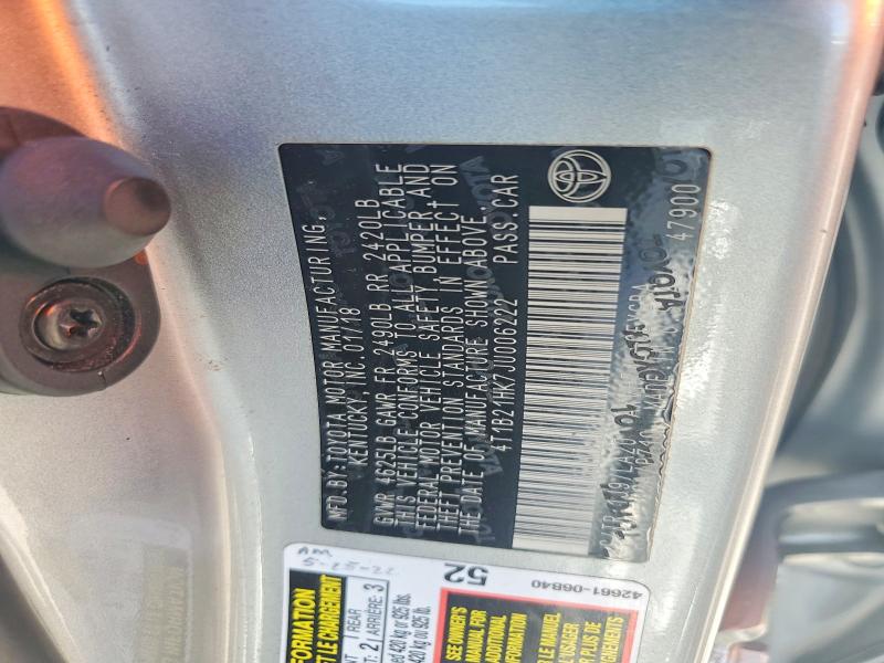 Продажа на аукционе авто 2018 Toyota Camry Hybrid, vin: 4T1B21HK7JU006222, номер лота: 59945926