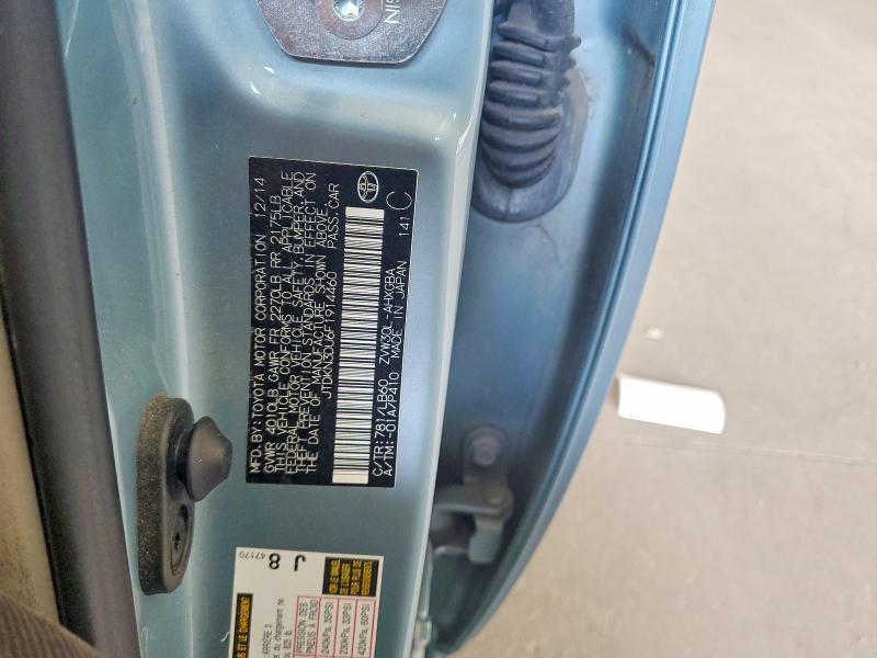 Aukcja sprzedaży 2015 Toyota Prius, vin: JTDKN3DU6F1914460, numer aukcji: 85449365