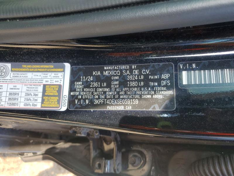 63225086 :رقم المزاد ، 3KPFT4DEXSE059159 vin ، 2025 Kia K4 مزاد بيع