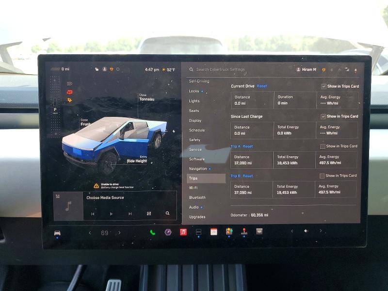58383016 :رقم المزاد ، 7G2CEHED7RA012292 vin ، 2024 Tesla Cybertruck مزاد بيع