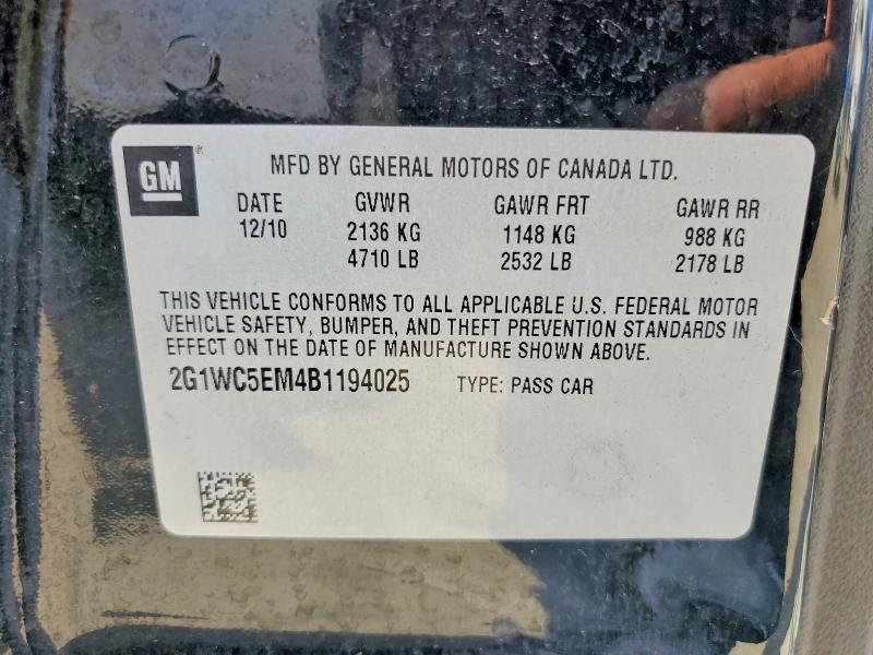 Aukcja sprzedaży 2011 Chevrolet Impala, vin: 2G1WC5EM4B1194025, numer aukcji: 61390776