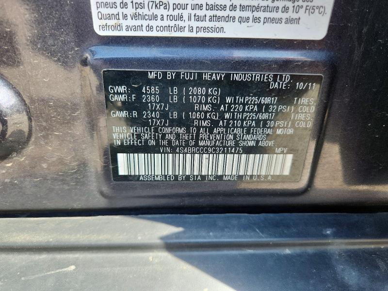 Продажа на аукционе авто 2012 Subaru Outback, vin: 4S4BRCCC9C3211475, номер лота: 61929856