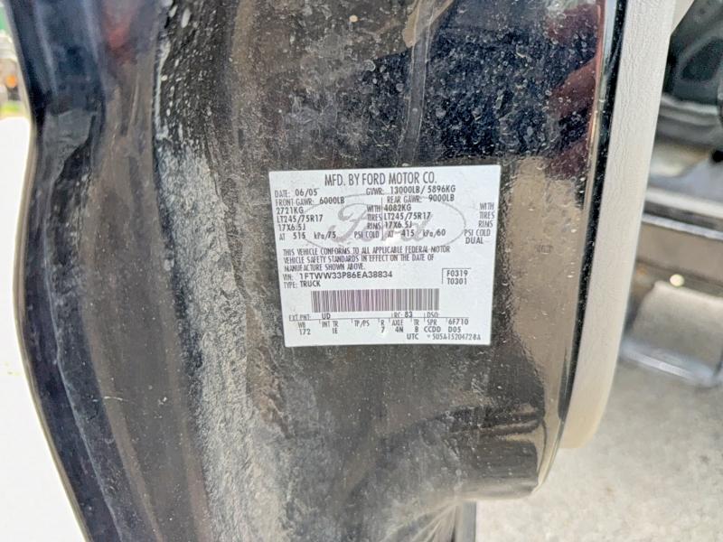 2006 Ford F350 მანქანა იყიდება აუქციონზე, vin: 1FTWW33P86EA38834, აუქციონის ნომერი: 60005946