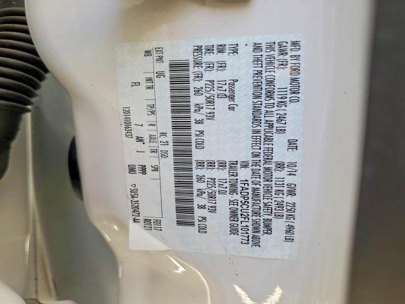 63247926 :رقم المزاد ، 1FADP5CU2FL101773 vin ، 2015 Ford C-max مزاد بيع