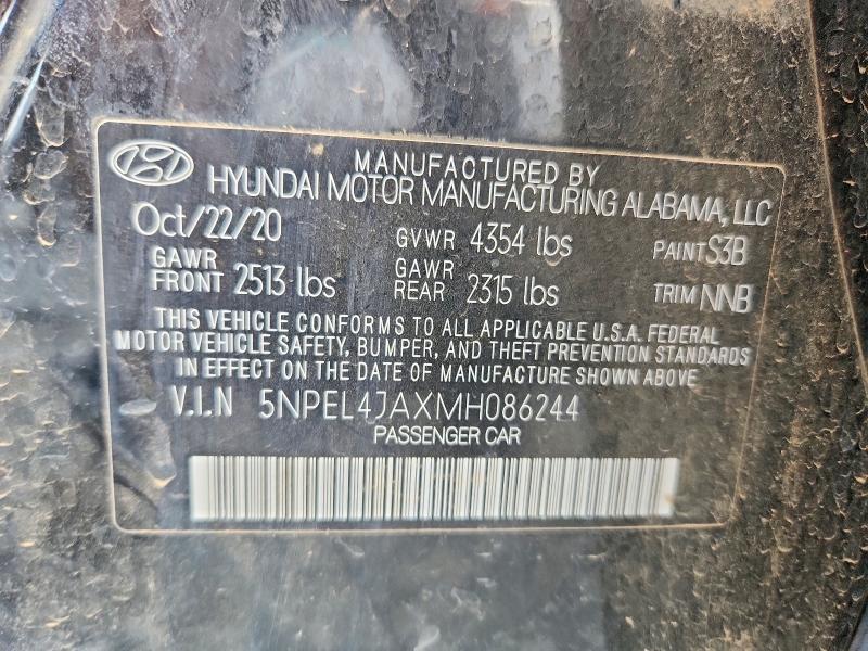 Aukcja sprzedaży 2021 Hyundai Sonata, vin: 5NPEL4JAXMH086244, numer aukcji: 59613206