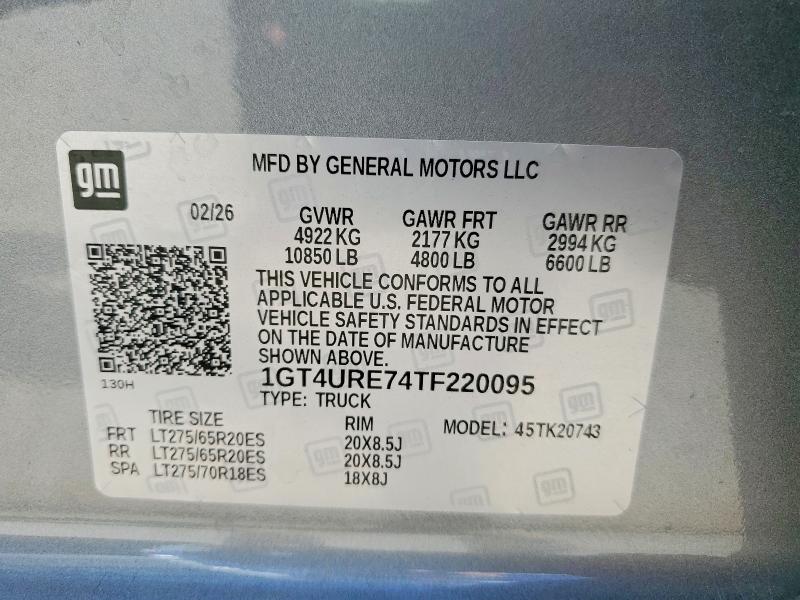 Продажа на аукционе авто 2026 Gmc Sierra, vin: 1GT4URE74TF220095, номер лота: 59739106