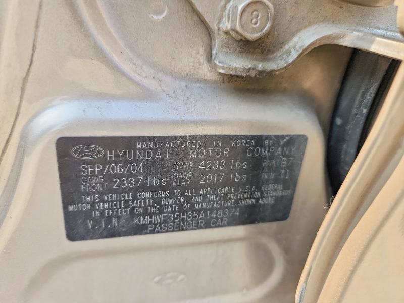 62109156 :رقم المزاد ، KMHWF35H35A148374 vin ، 2005 Hyundai Sonata مزاد بيع