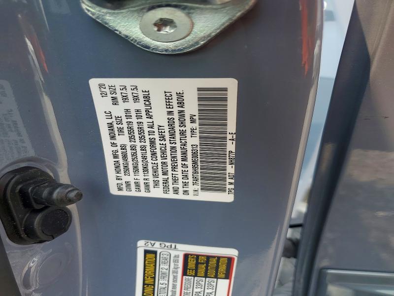 Aukcja sprzedaży 2021 Honda Cr-v, vin: 7FART6H95ME006313, numer aukcji: 60847786