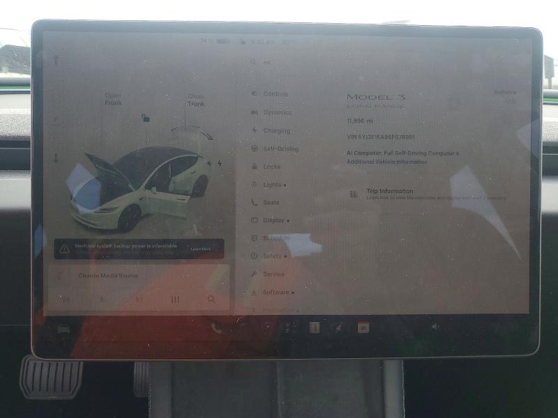Продажа на аукционе авто 2025 Tesla Model 3, vin: 5YJ3E1EA9SF078951, номер лота: 61970976