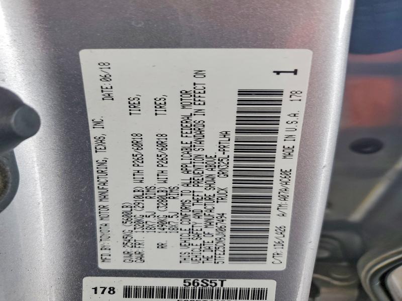 Aukcja sprzedaży 2018 Toyota Tacoma, vin: 5TFEZ5CN9JX067494, numer aukcji: 59743166