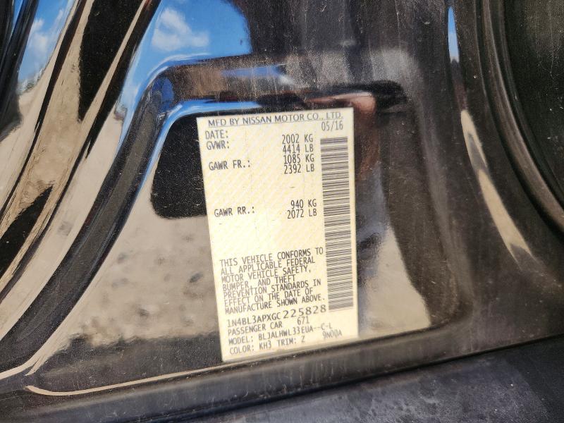 60088476 :رقم المزاد ، 1N4BL3APXGC225828 vin ، 2016 Nissan Altima مزاد بيع