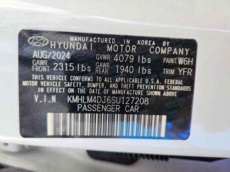 2025 Hyundai Elantra Hybrid მანქანა იყიდება აუქციონზე, vin: KMHLM4DJ6SU127208, აუქციონის ნომერი: 61233296