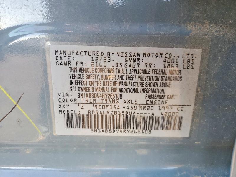 Aukcja sprzedaży 2024 Nissan Sentra, vin: 3N1AB8DV4RY265108, numer aukcji: 61977266
