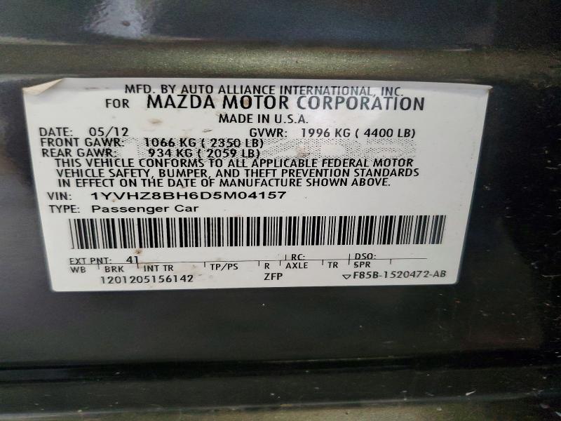 Aukcja sprzedaży 2013 Mazda 6, vin: 1YVHZ8BH6D5M04157, numer aukcji: 62828276