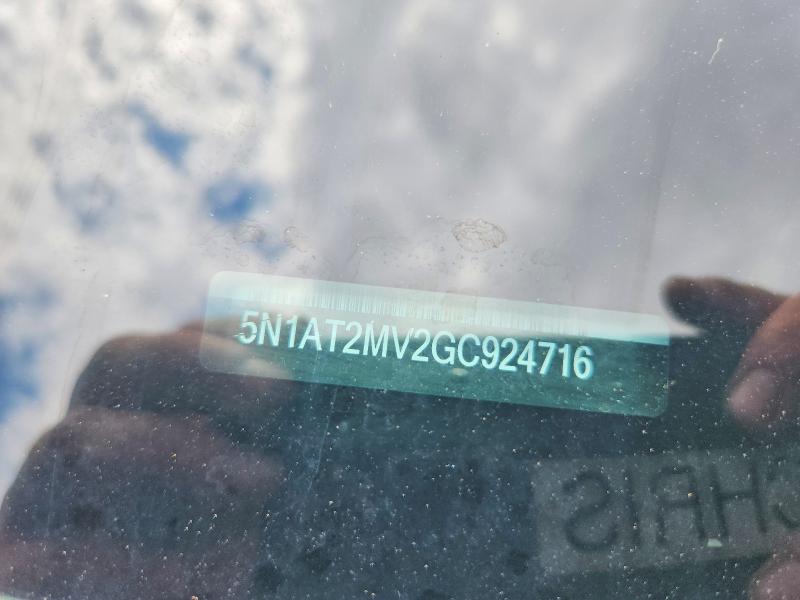61775586 :رقم المزاد ، 5N1AT2MV2GC924716 vin ، 2016 Nissan Rogue مزاد بيع
