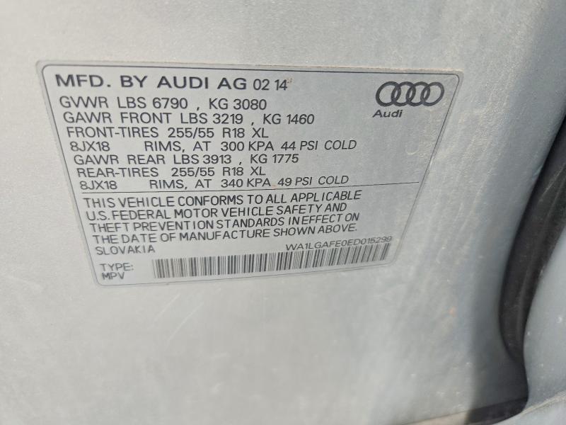 Aukcja sprzedaży 2014 Audi Q7, vin: WA1LGAFE0ED015299, numer aukcji: 63165916