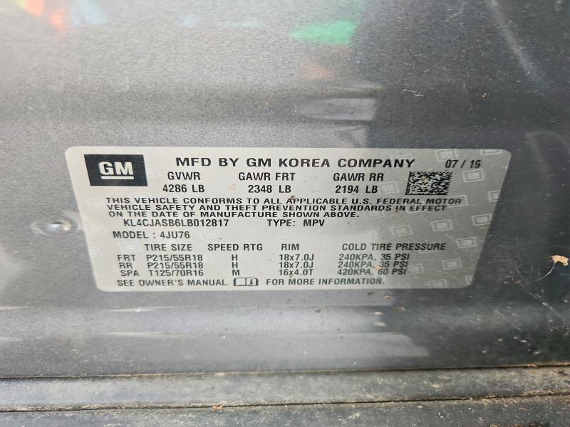 Продажа на аукционе авто 2020 Buick Encore, vin: KL4CJASB6LB012817, номер лота: 60667976