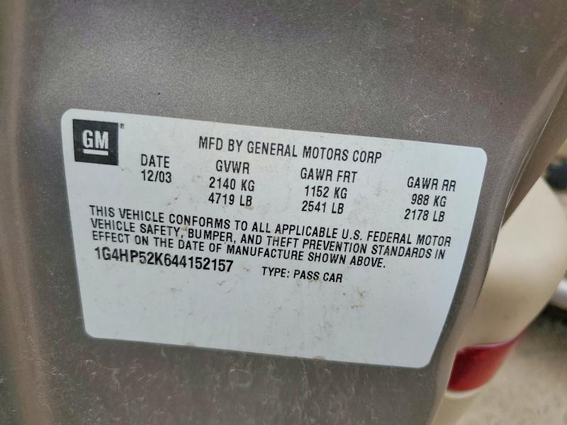 Продажа на аукционе авто 2004 Buick Lesabre, vin: 1G4HP52K644152157, номер лота: 60499146
