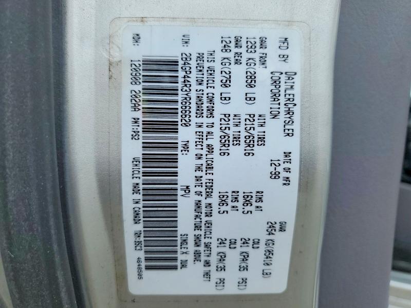 Продажа на аукционе авто 2000 Dodge Grand Caravan, vin: 2B4GP44R3YR666620, номер лота: 60086306