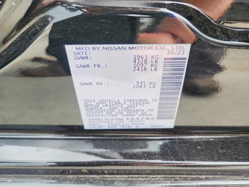 Продаж на аукціоні авто 2024 Nissan Altima, vin: 1N4BL4CV3RN344782, номер лоту: 61778626